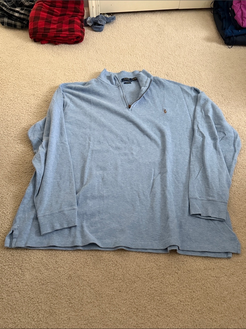 Ralph Lauren Light Blue Half-Zip Sweater